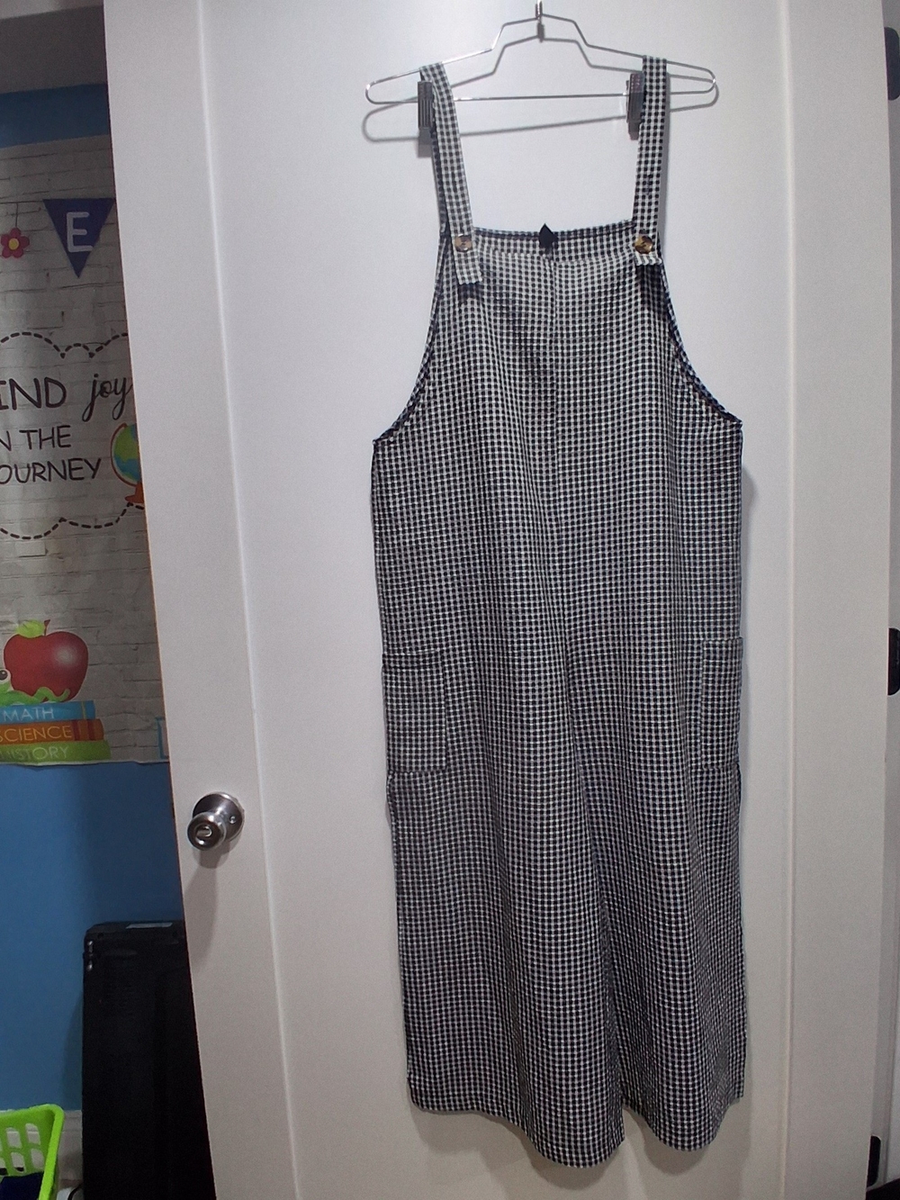 SHEIN Unity Wide Leg Gingham Overall Jumpsuit M